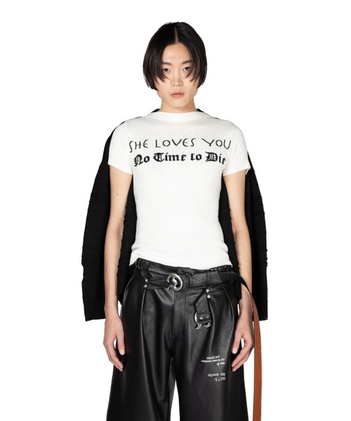 DAIRIKU(ダイリク)の「Docking Lettered Knit(ニット/セーター・メンズ・グレー系その他/ホワイト系その他/ボルドー・L/M)」の11枚目の写真