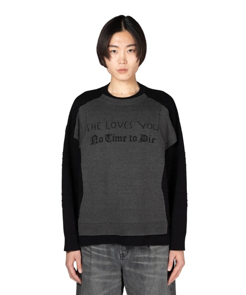 DAIRIKU(ダイリク)の「Docking Lettered Knit(ニット/セーター・メンズ・グレー系その他/ホワイト系その他/ボルドー・L/M)」の16枚目の写真