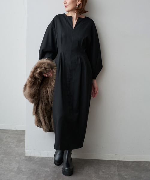 追加3》P/Ryツイルウエストシェイプワンピース（ワンピース）｜VERMEIL