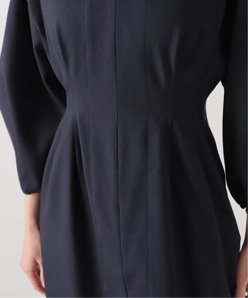 VERMEIL par iena（ヴェルメイユパーイエナ）の「《追加3》P/Ryツイルウエストシェイプワンピース（ワンピース・レディース・ブラック/ネイビー・36/40/38）」の9枚目の写真