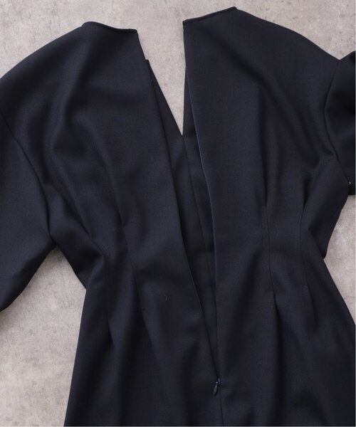 VERMEIL par iena（ヴェルメイユパーイエナ）の「《追加3》P/Ryツイルウエストシェイプワンピース（ワンピース・レディース・ブラック/ネイビー・36/40/38）」の12枚目の写真