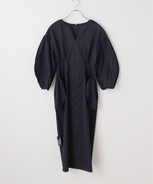 VERMEIL par iena（ヴェルメイユパーイエナ）の「《追加3》P/Ryツイルウエストシェイプワンピース（ワンピース・レディース・ブラック/ネイビー・36/40/38）」の14枚目の写真