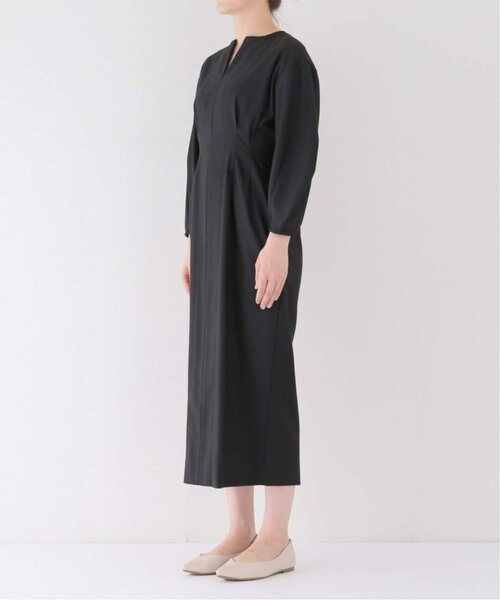 VERMEIL par iena（ヴェルメイユパーイエナ）の「《追加3》P/Ryツイルウエストシェイプワンピース（ワンピース・レディース・ブラック/ネイビー・36/40/38）」の16枚目の写真