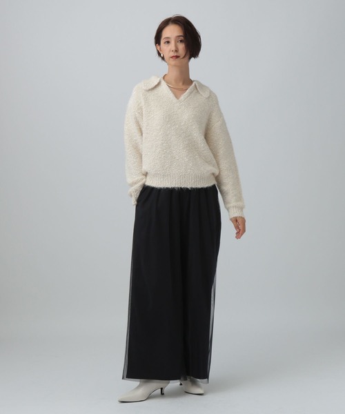 セール】3.5ゲージスキッパープルオーバー 595588（ニット/セーター