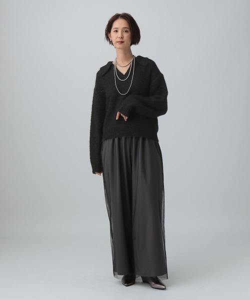 LEPSIM(レプシィム)の「3.5ゲージスキッパープルオーバー 595588(ニット/セーター・レディース・アイボリー/ベージュ系その他/ブラック・FREE)」の20枚目の写真