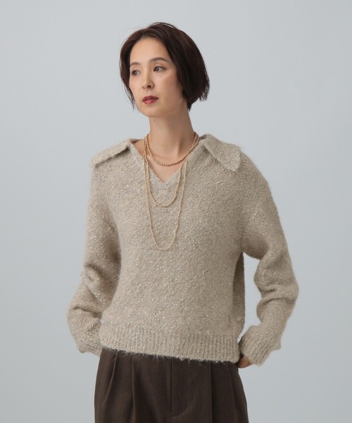 セール】3.5ゲージスキッパープルオーバー 595588（ニット/セーター