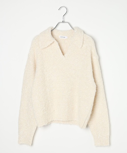 LEPSIM(レプシィム)の「3.5ゲージスキッパープルオーバー 595588(ニット/セーター・レディース・アイボリー/ベージュ系その他/ブラック・FREE)」の14枚目の写真