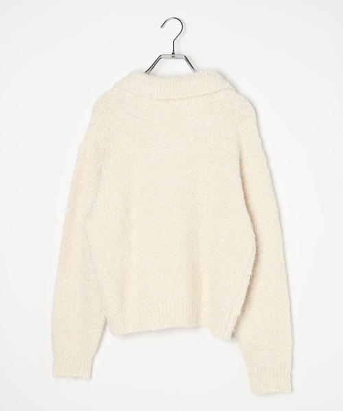 LEPSIM(レプシィム)の「3.5ゲージスキッパープルオーバー 595588(ニット/セーター・レディース・アイボリー/ベージュ系その他/ブラック・FREE)」の15枚目の写真