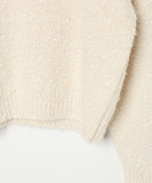 LEPSIM(レプシィム)の「3.5ゲージスキッパープルオーバー 595588(ニット/セーター・レディース・アイボリー/ベージュ系その他/ブラック・FREE)」の9枚目の写真