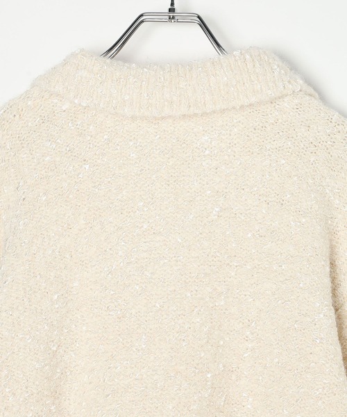 LEPSIM(レプシィム)の「3.5ゲージスキッパープルオーバー 595588(ニット/セーター・レディース・アイボリー/ベージュ系その他/ブラック・FREE)」の10枚目の写真