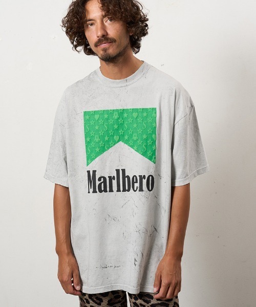 STUD MUFFIN（スタッドマフィン）の「mt10074-7oz ピグメントウォッシュドコットン天竺 MARBEROフォームプリント SSシャツ Tシャツ(614-02873)（Tシャツ/カットソー・メンズ・ライトグレー/ホワイト/チャコールグレー・2/3/4）」の14枚目の写真