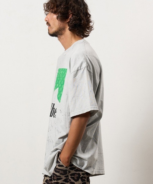 STUD MUFFIN（スタッドマフィン）の「mt10074-7oz ピグメントウォッシュドコットン天竺 MARBEROフォームプリント SSシャツ Tシャツ(614-02873)（Tシャツ/カットソー・メンズ・ライトグレー/ホワイト/チャコールグレー・2/3/4）」の15枚目の写真