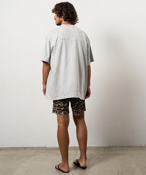 STUD MUFFIN（スタッドマフィン）の「mt10074-7oz ピグメントウォッシュドコットン天竺 MARBEROフォームプリント SSシャツ Tシャツ(614-02873)（Tシャツ/カットソー・メンズ・ライトグレー/ホワイト/チャコールグレー・2/3/4）」の18枚目の写真