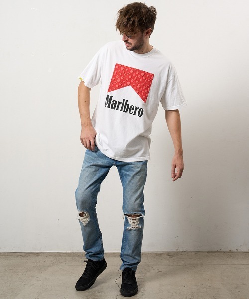 STUD MUFFIN（スタッドマフィン）の「mt10074-7oz ピグメントウォッシュドコットン天竺 MARBEROフォームプリント SSシャツ Tシャツ(614-02873)（Tシャツ/カットソー・メンズ・ライトグレー/ホワイト/チャコールグレー・2/3/4）」の22枚目の写真