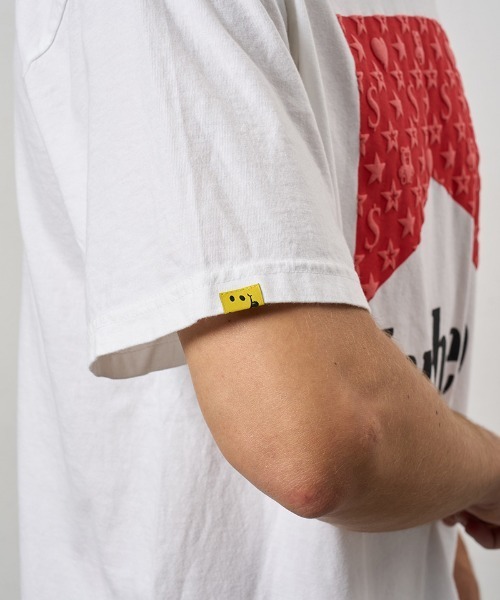 STUD MUFFIN（スタッドマフィン）の「mt10074-7oz ピグメントウォッシュドコットン天竺 MARBEROフォームプリント SSシャツ Tシャツ(614-02873)（Tシャツ/カットソー・メンズ・ライトグレー/ホワイト/チャコールグレー・2/3/4）」の7枚目の写真