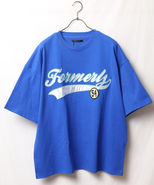 Bling Leads（ブリングリーズ）の「【RES】【Bling leads】ワッペンオーバーサイズTシャツ（Tシャツ/カットソー・レディース・ホワイト系1/ホワイト系2/ダークグリーン/ブルー系2/スミクロ/グレイッシュブルー/ブルー系1・LARGE/MEDIUM）」の16枚目の写真