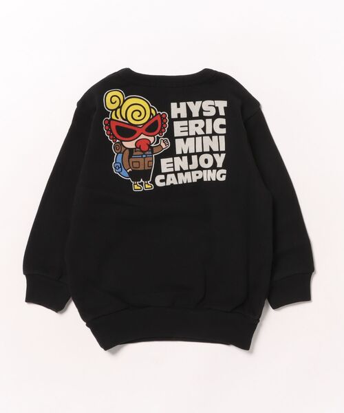 HYSTERIC MINI（ヒステリックミニ）の「CAMP BEAR 裏毛トレーナー（スウェット・キッズ・杢グレー/レッド/ブラック・90）」の4枚目の写真