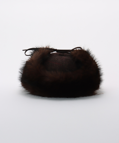 OPEN YY / オープンワイワイ】 Woven FAUX FUR EARFLAP CAP