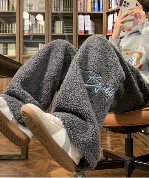 link lot(リンクロット)の「サイド刺繍ボアイージーパンツ(その他パンツ・メンズ・ダークグレー/ブラック/アイボリー・M/L)」の12枚目の写真