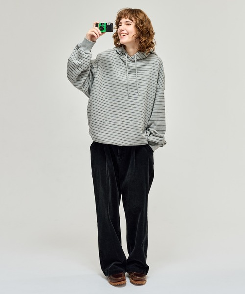 WETTEMPT(ウィテンプト)の「HEAVY WEIGHT BORDER HOODIE / ヘビーウェイトボーダーフーディ(パーカー・メンズ・ネイビー/グレー/ブラック・SMALL/LARGE/MEDIUM)」の11枚目の写真