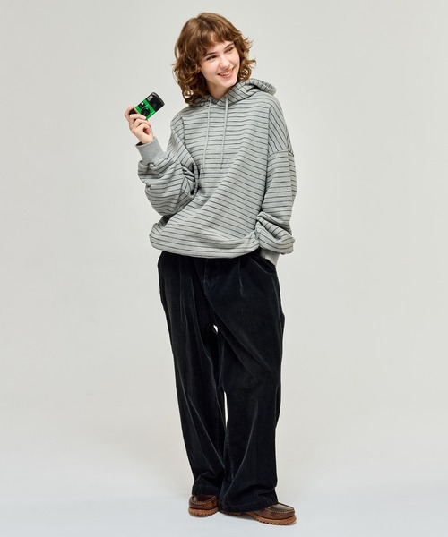 WETTEMPT(ウィテンプト)の「HEAVY WEIGHT BORDER HOODIE / ヘビーウェイトボーダーフーディ(パーカー・メンズ・ネイビー/グレー/ブラック・SMALL/LARGE/MEDIUM)」の13枚目の写真