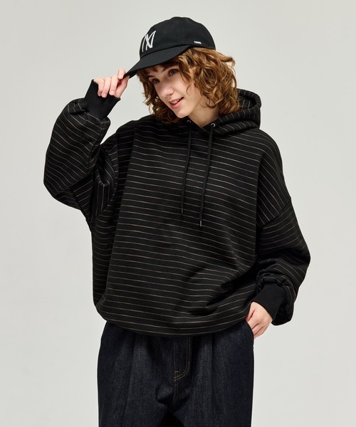 WETTEMPT(ウィテンプト)の「HEAVY WEIGHT BORDER HOODIE / ヘビーウェイトボーダーフーディ(パーカー・メンズ・ネイビー/グレー/ブラック・SMALL/LARGE/MEDIUM)」の19枚目の写真