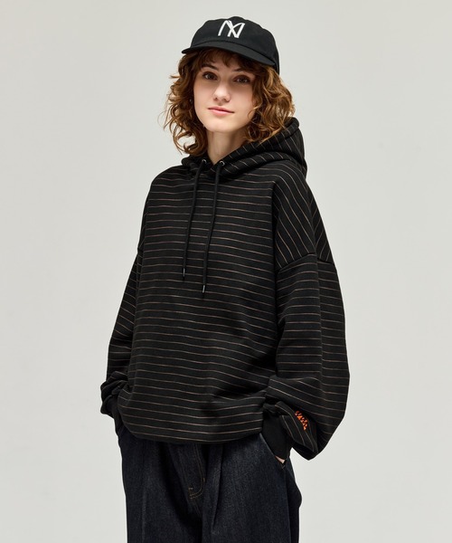 WETTEMPT(ウィテンプト)の「HEAVY WEIGHT BORDER HOODIE / ヘビーウェイトボーダーフーディ(パーカー・メンズ・ネイビー/グレー/ブラック・SMALL/LARGE/MEDIUM)」の18枚目の写真
