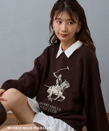 【BEVERLY HILLS POLO CLUB】ロゴニットプルオーバー