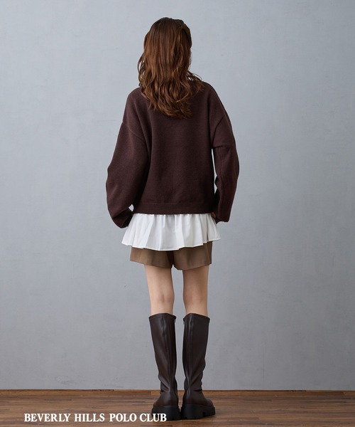 セール】【BEVERLY HILLS POLO CLUB】ロゴニットプルオーバー（ニット