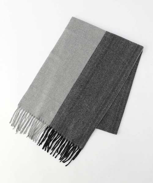 HIDEAWAYS NICOLE（ハイダウェイニコル）の「バイカラーマフラー（マフラー・メンズ・ネイビー/グリーン/グレー/ブラック・FREE）」の11枚目の写真