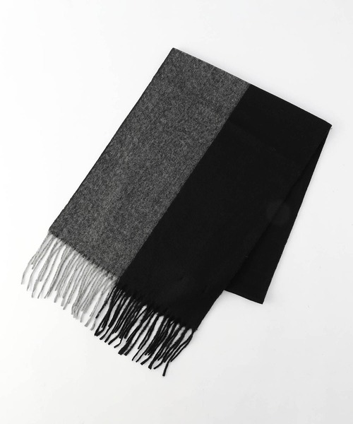 HIDEAWAYS NICOLE（ハイダウェイニコル）の「バイカラーマフラー（マフラー・メンズ・ネイビー/グリーン/グレー/ブラック・FREE）」の13枚目の写真