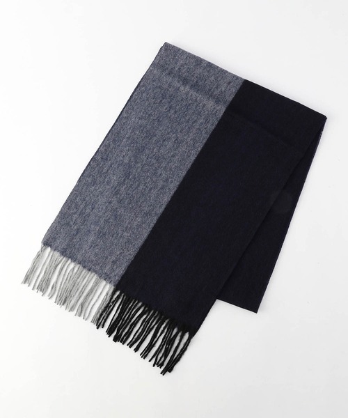 HIDEAWAYS NICOLE（ハイダウェイニコル）の「バイカラーマフラー（マフラー・メンズ・ネイビー/グリーン/グレー/ブラック・FREE）」の14枚目の写真