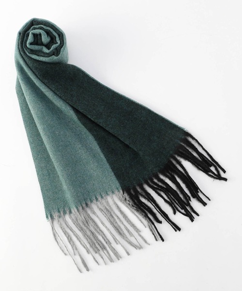 HIDEAWAYS NICOLE（ハイダウェイニコル）の「バイカラーマフラー（マフラー・メンズ・ネイビー/グリーン/グレー/ブラック・FREE）」の16枚目の写真