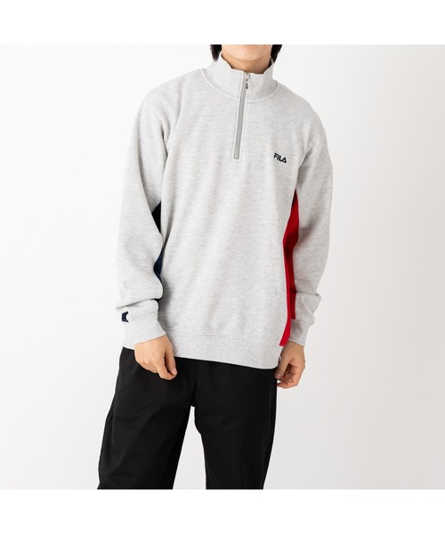 FILA(フィラ)の「SWITCHING HALF ZIP CREW SHIRTS(スウェット・メンズ・ブラック/グレー/ネイビー・M/L/LL)」の3枚目の写真