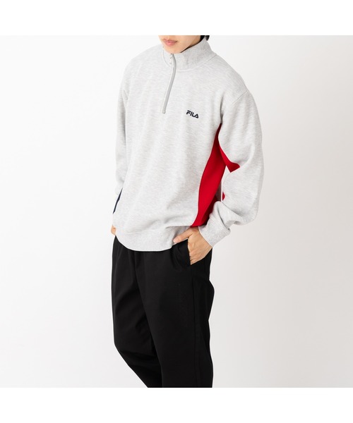 FILA(フィラ)の「SWITCHING HALF ZIP CREW SHIRTS(スウェット・メンズ・ブラック/グレー/ネイビー・M/L/LL)」の20枚目の写真
