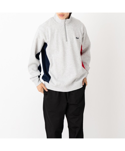 FILA(フィラ)の「SWITCHING HALF ZIP CREW SHIRTS(スウェット・メンズ・ブラック/グレー/ネイビー・M/L/LL)」の21枚目の写真