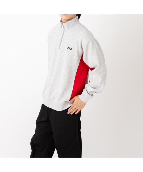 FILA(フィラ)の「SWITCHING HALF ZIP CREW SHIRTS(スウェット・メンズ・ブラック/グレー/ネイビー・M/L/LL)」の17枚目の写真