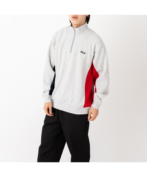 FILA(フィラ)の「SWITCHING HALF ZIP CREW SHIRTS(スウェット・メンズ・ブラック/グレー/ネイビー・M/L/LL)」の10枚目の写真