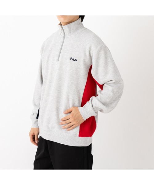 FILA(フィラ)の「SWITCHING HALF ZIP CREW SHIRTS(スウェット・メンズ・ブラック/グレー/ネイビー・M/L/LL)」の8枚目の写真