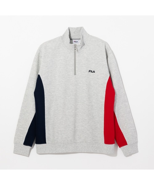 FILA(フィラ)の「SWITCHING HALF ZIP CREW SHIRTS(スウェット・メンズ・ブラック/グレー/ネイビー・M/L/LL)」の7枚目の写真