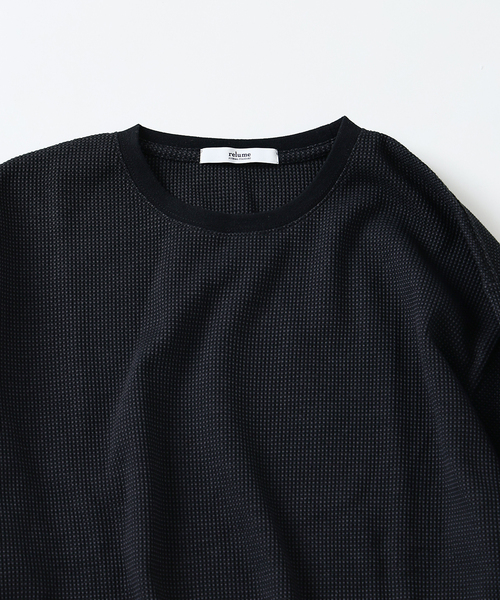 JOURNAL STANDARD relume（ジャーナルスタンダード　レリューム）の「レイヤード ラウンド サーマル ロングスリーブ Tシャツ（Tシャツ/カットソー・メンズ・ブラック系その他/ホワイト系その他/オートミール・SMALL/LARGE/MEDIUM）」の6枚目の写真