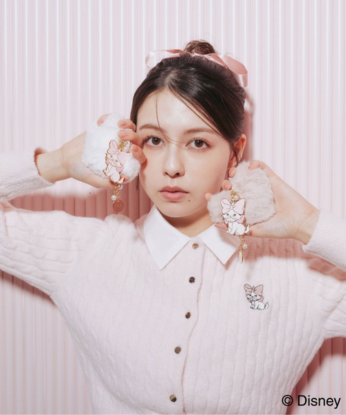 JILL by JILL STUART(ジルバイジルスチュアート)の「Disney Marie/ハートチャーム(キーホルダー・レディース・ピンク/ホワイト・FREE)」の4枚目の写真