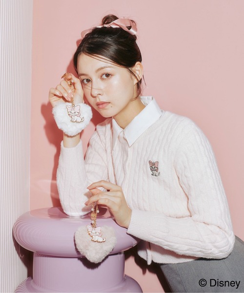 JILL by JILL STUART(ジルバイジルスチュアート)の「Disney Marie/ハートチャーム(キーホルダー・レディース・ピンク/ホワイト・FREE)」の5枚目の写真