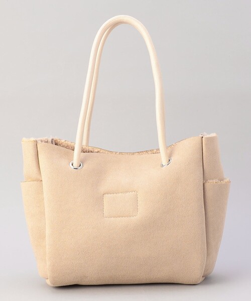 coen(コーエン)の「coen(コーエン)ロゴ リバーシブルフェイクムートンボアトート(WEB限定カラーあり)(ハンドバッグ・レディース・グレー/オフホワイト/ダークブラウン・FREE)」の16枚目の写真