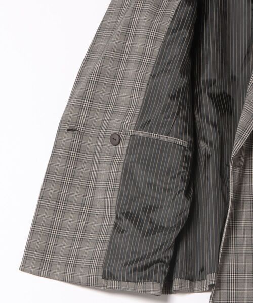 TAKA-Q(タカキュー)の「【ストレッチ ウォッシャブル】タカキューレディース チェック柄 リラクシング ダブル ジャケット(テーラードジャケット・レディース・グレー・MEDIUM/S/X-LARGE/LARGE)」の4枚目の写真
