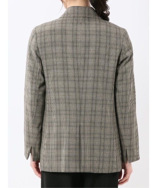 TAKA-Q(タカキュー)の「【ストレッチ ウォッシャブル】タカキューレディース チェック柄 リラクシング ダブル ジャケット(テーラードジャケット・レディース・グレー・MEDIUM/S/X-LARGE/LARGE)」の10枚目の写真