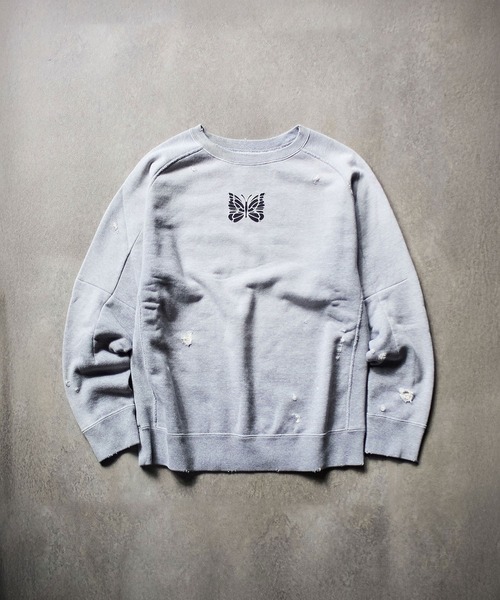 Needles(ニードルス)の「(NEEDLES)DECONSTRUCTED SWEAT SHIRT - COTTON FRENCH TERRY(スウェット・レディース・グレー・XS)」の3枚目の写真