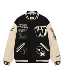 Wacky WiLLy（ワッキーウィリー）の「パッチワークバスティジャケットブラック（スタジャン）」