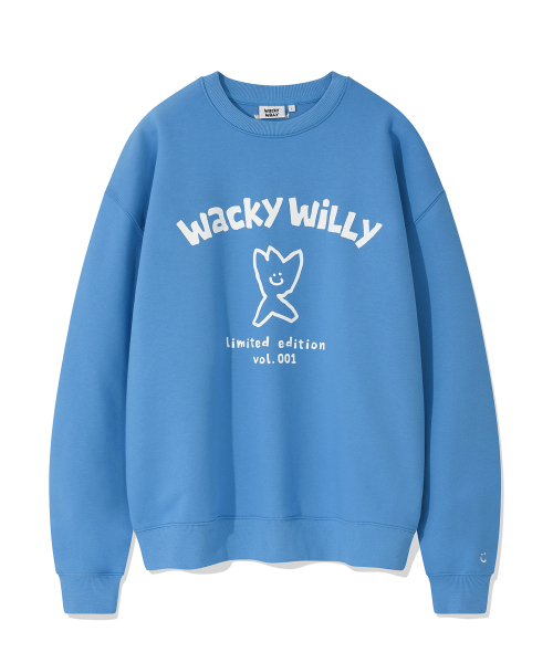 Wacky WiLLy(ワッキーウィリー)の「ロゴタイポグラフィック スウェット ブルー(スウェット・レディース・その他・SMALL/MEDIUM/LARGE/X-LARGE)」の2枚目の写真