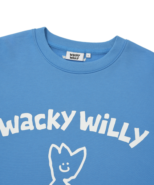 Wacky WiLLy(ワッキーウィリー)の「ロゴタイポグラフィック スウェット ブルー(スウェット・レディース・その他・SMALL/MEDIUM/LARGE/X-LARGE)」の4枚目の写真